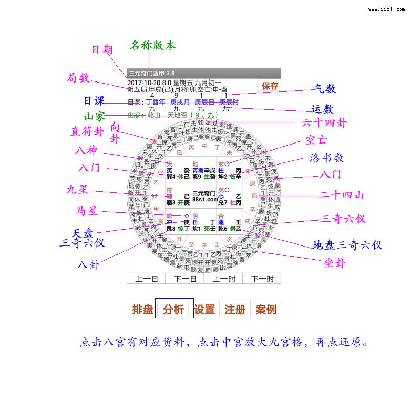 三元奇门遁甲简要使用说明